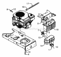 Engine Accessories (Kohler) Diagram and Parts List for 13A4662F129 2001 Yard Machines Lawn Tractor